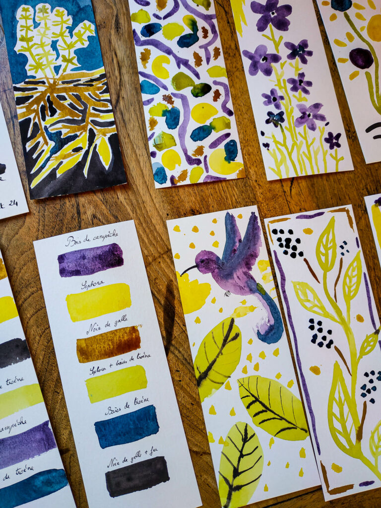Marque-pages encres naturelles