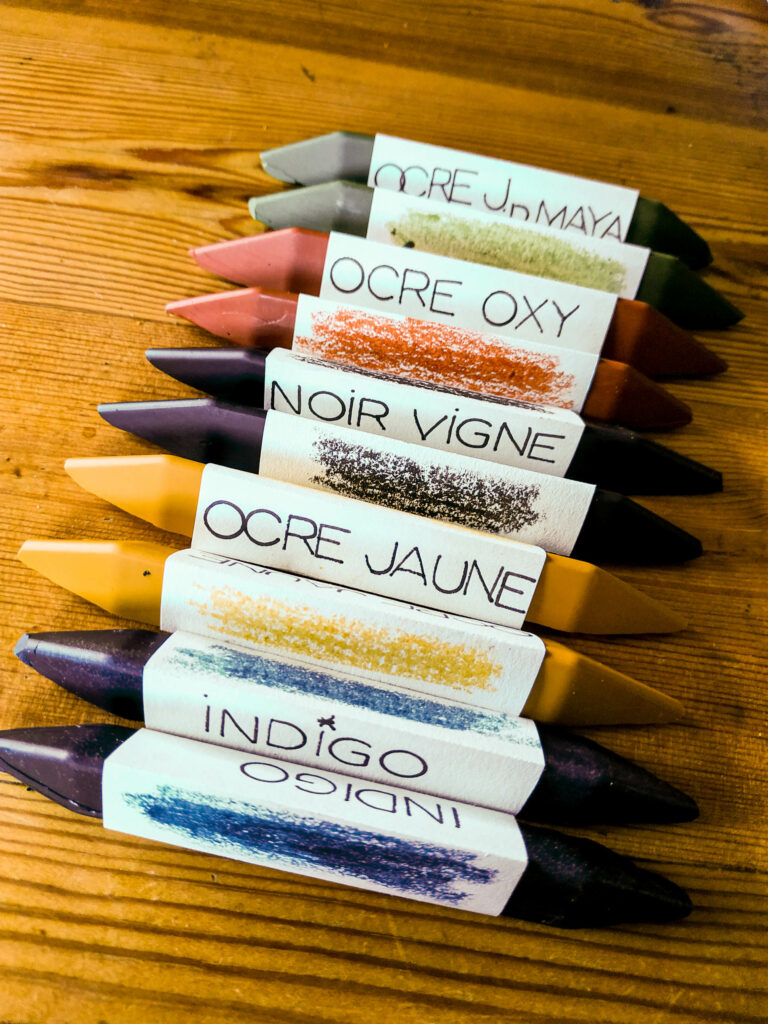 crayons à la cire